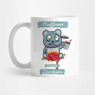 Coffee zombie bear coffee cures zombies gift for bears lovers coffee addict zombie lovers. Mug